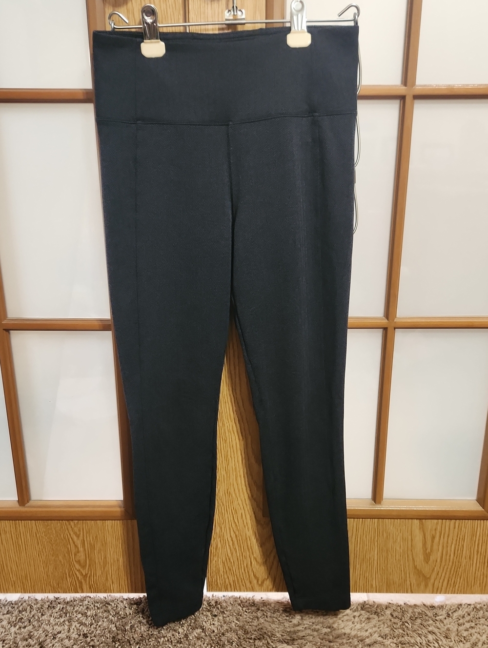 Athleta Delancey Herringbone Tights Black Size Small